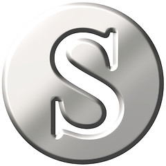 Image showing 3D Steel Letter S