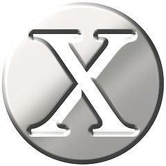 Image showing 3D Steel Letter X