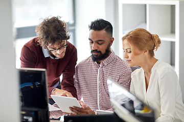 Image showing business team with tablet pc computers in office