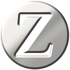 Image showing 3D Steel Letter Z