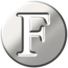 Image showing 3D Steel Letter F