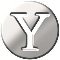 Image showing 3D Steel Letter Y