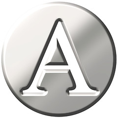 Image showing 3D Steel Letter A