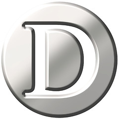 Image showing 3D Steel Letter D