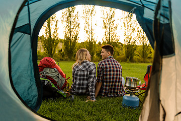 Image showing We love camping