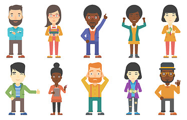 Image showing Vector set of business characters.