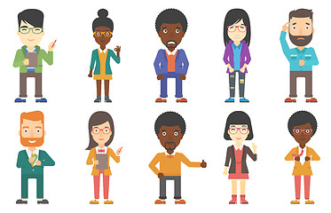 Image showing Vector set of business characters.