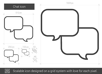 Image showing Chat line icon.