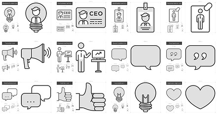 Image showing Human resources line icon set.