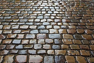 Image showing Wet Stone Pavement