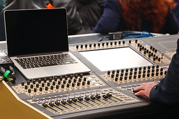 Image showing Audio Mixer Board