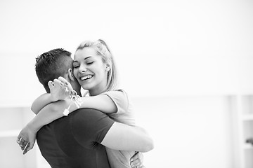 Image showing happy Young couple moving in new house