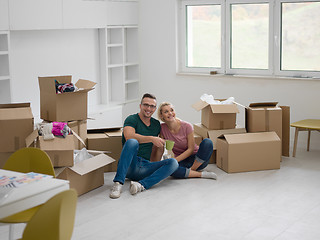 Image showing young couple in new house