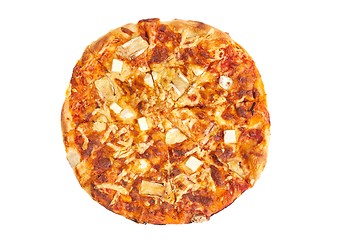 Image showing Whole pizza on white