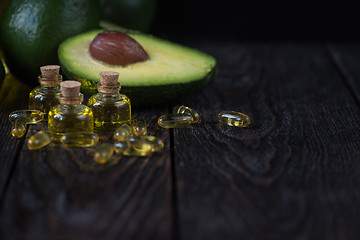 Image showing Oil of avocado and fish oil