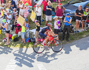 Image showing The Cyclist Martin Elmiger  on Col du Glandon - Tour de France 2