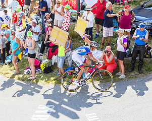 Image showing The Cyclist Jeremy Roy on Col du Glandon - Tour de France 2015