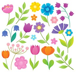 Image showing Stylized flowers topic set 1