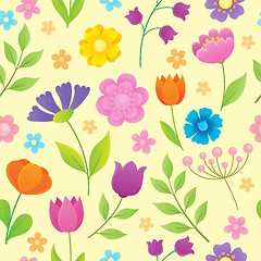 Image showing Stylized flowers seamless background 1