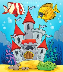 Image showing Underwater castle theme 2