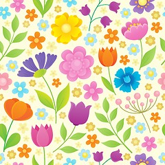 Image showing Stylized flowers seamless background 4