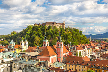 Image showing Panorama of Ljubljana, Slovenia, Europe.