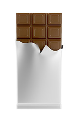 Image showing Milk chocolate bar isolated on white
