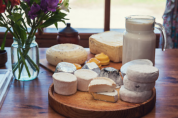 Image showing Set of different cheese