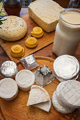 Image showing Set of different cheese