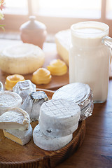 Image showing Set of different cheese