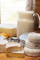 Image showing Set of different cheese