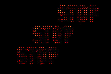 Image showing Red Stop over Black Background