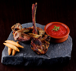 Image showing Roasted Lamb Ribs