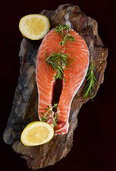 Image showing Raw Salmon Steak