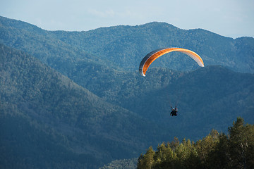 Image showing Paragliding in mountains