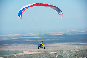 Image showing Paragliding in mountains