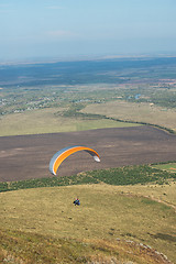 Image showing Paragliding in mountains