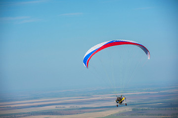 Image showing Paragliding in mountains