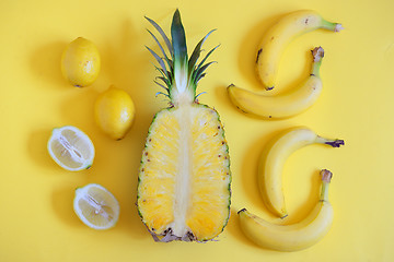 Image showing Fruits from above 