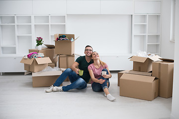 Image showing young couple in new house