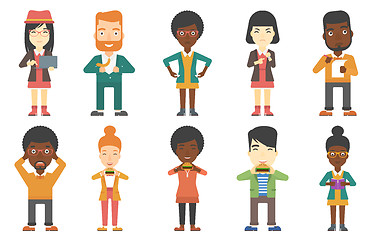 Image showing Vector set of business characters.