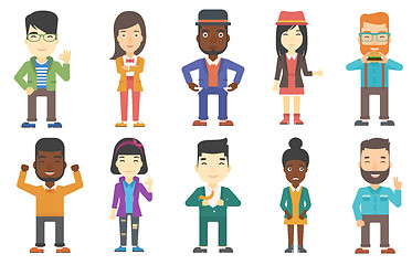 Image showing Vector set of business characters.