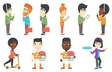 Image showing Vector set of business and sport characters.