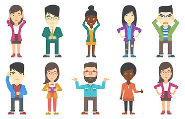 Image showing Vector set of business characters.