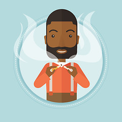 Image showing Man quit smoking vector illustration.