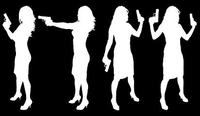 Image showing Women with guns