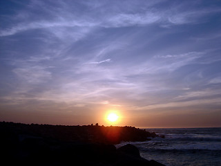 Image showing Sunset on Beach