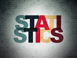 Image showing Finance concept: Statistics on Digital Data Paper background