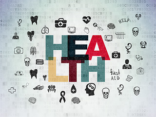 Image showing Medicine concept: Health on Digital Data Paper background