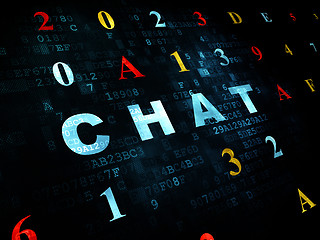 Image showing Web development concept: Chat on Digital background
